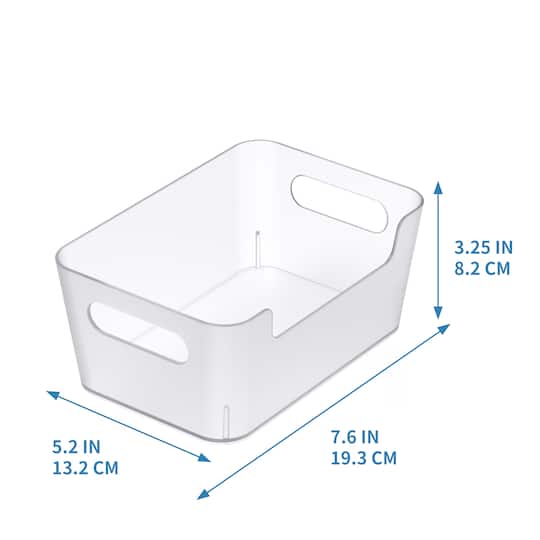 24 Pack: Small Clear Open Storage Bin by Simply Tidy®
